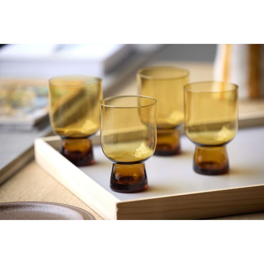 Lyngby Glas Sorrento Wasserglas 4er Set 30 cl, Amber