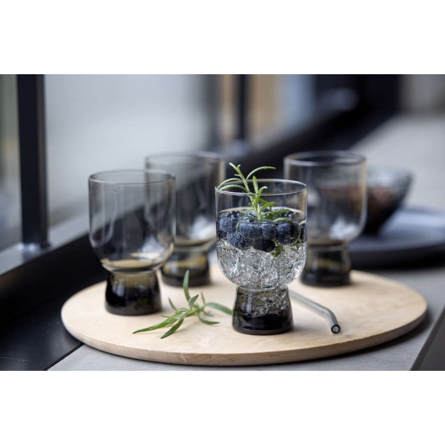 Lyngby Glas Sorrento Wasserglas 4er Set 30 cl, Smoke