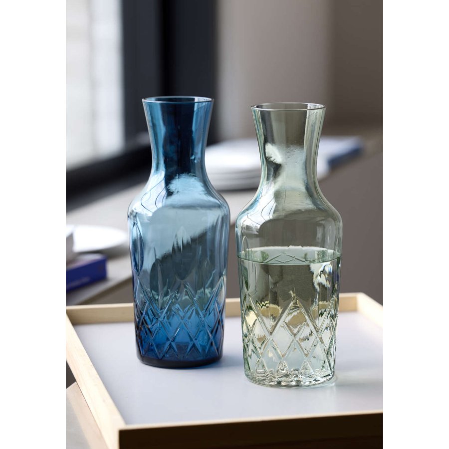 Lyngby Glas Sorrento Wasserkaraffe 1 L, Blau