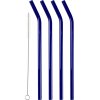 Lyngby Glas Stroh 4er Set 21,5 cm, Blau