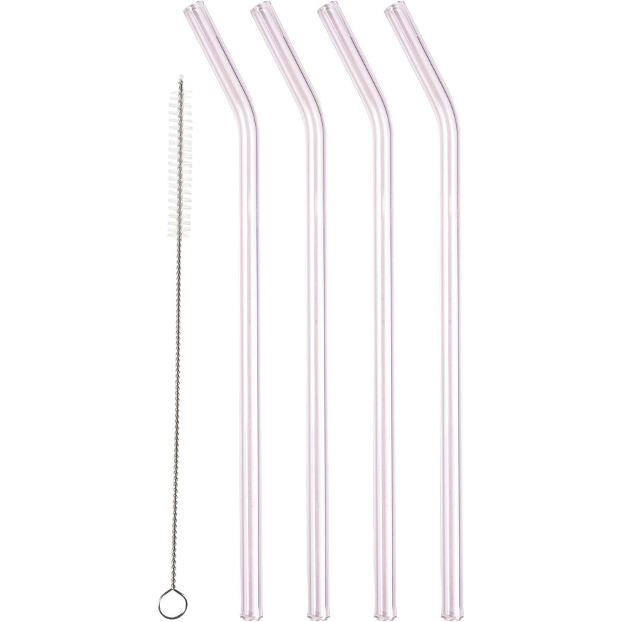 Lyngby Glas Stroh 4er Set 21,5 cm, Pink