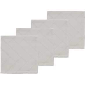 Södahl Tiles Light Stofservietter 4 stk. 45x45 cm, Light Grey
