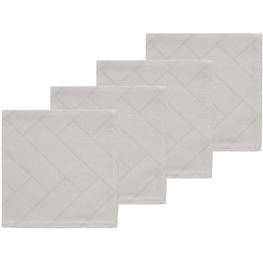 Sdahl Tiles Light Stoffservietten 4er Set 45x45 cm, Light Grey