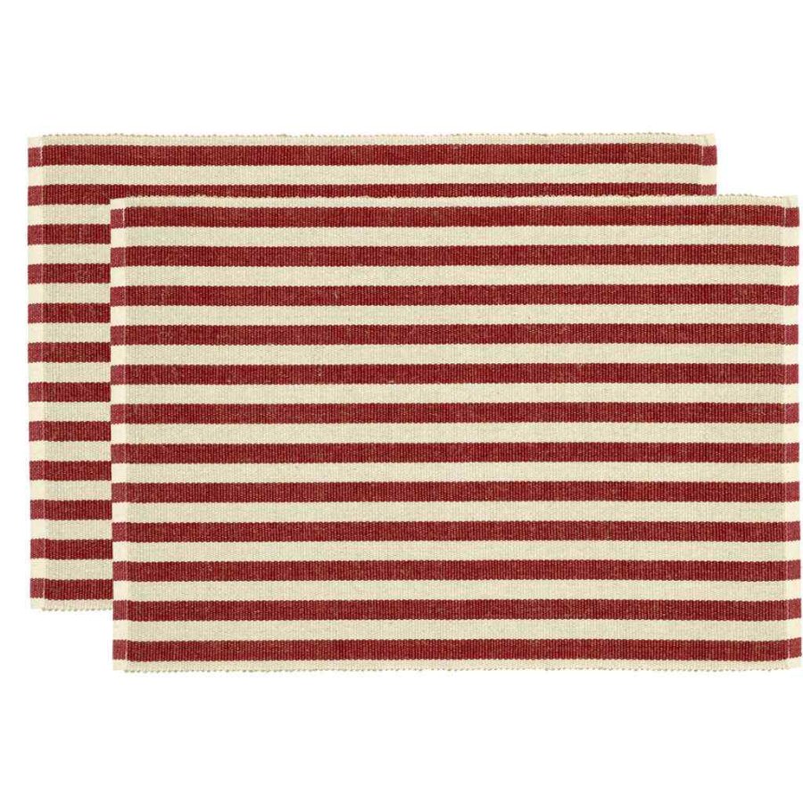 Sdahl Statement Stripe Das Tischset 2er Set 33x48 cm, Rot