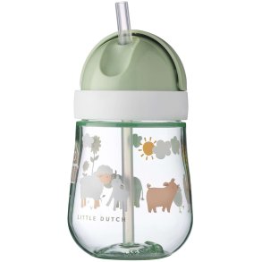 Mepal Mio Kinderbecher mit Strohhalm 300 ml, Little Farm
