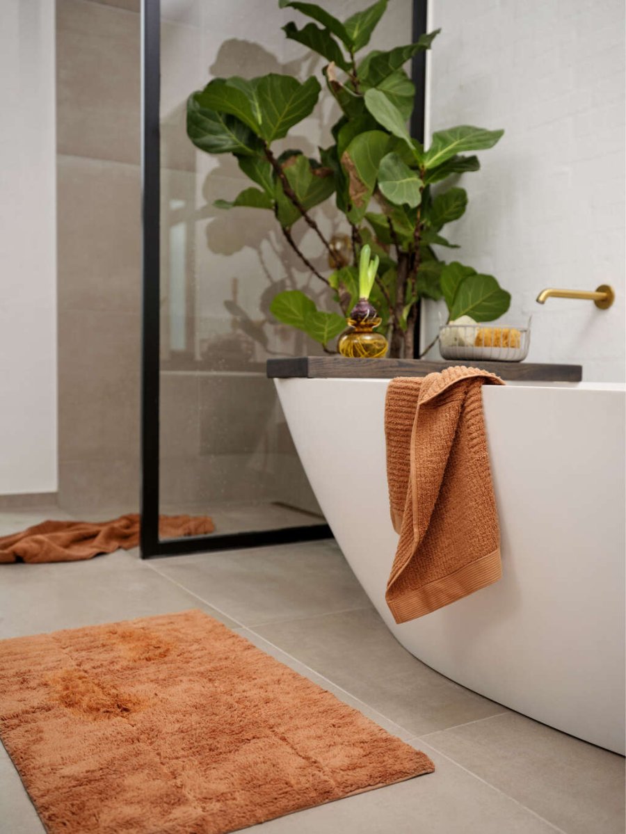 Zone Denmark Tiles Badematte 50x80 cm, Mandarine