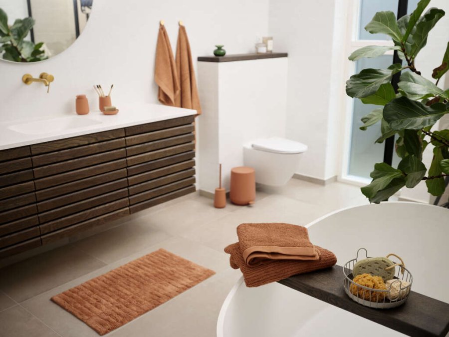 Zone Denmark Tiles Badematte 50x80 cm, Mandarine