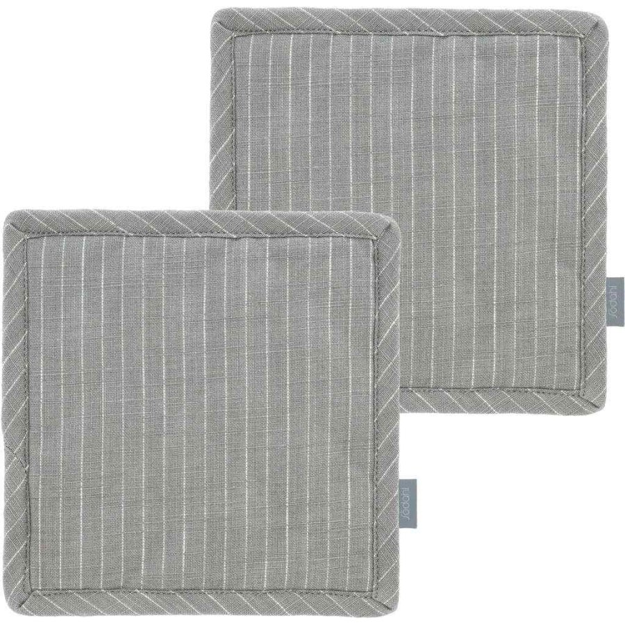 Sdahl Line Topflappen 2er Set 20x20 cm, Stone Grey