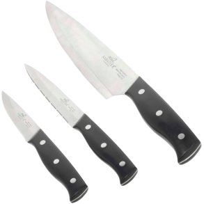 Lion Sabatier International Austral Knivst 3 Dele, Sort/Stl