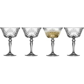 Lyngby Glas Melodia Champagnerschale 4er Set 26 cl