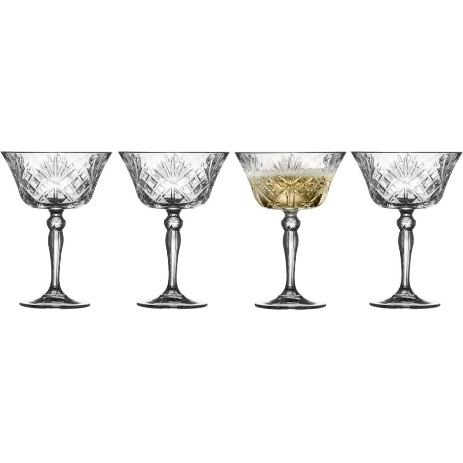 Lyngby Glas Melodia Champagneskl 4 stk. 26 cl