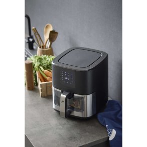 HOLM Airfryer m. Vindue 9 L, Mat Sort