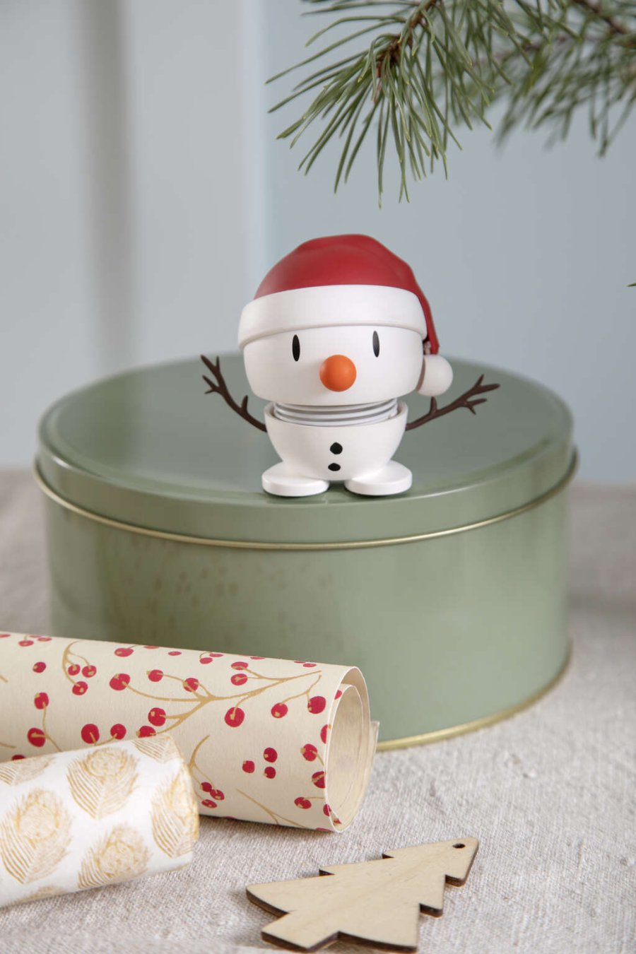 Hoptimist Soft Santa Snowman S, Hvid