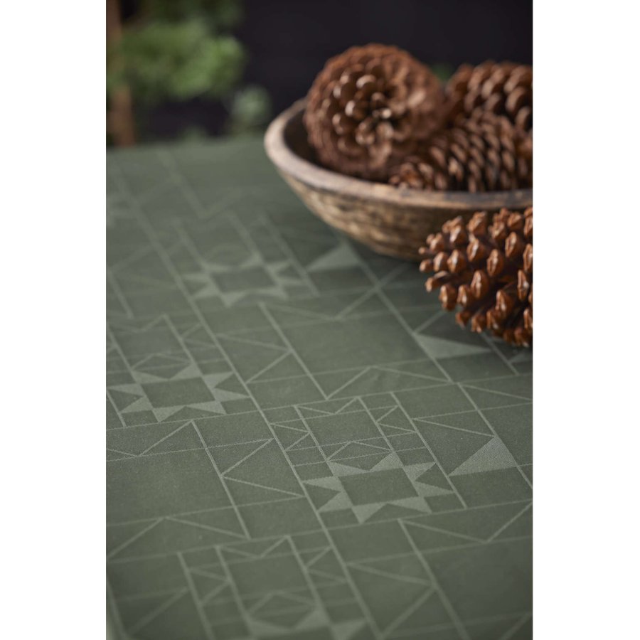 Sdahl Star Damask Tau 180 cm, Forest Green