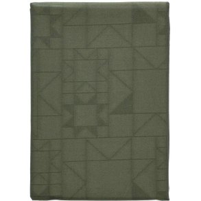 Sdahl Star Damask Tischdecke 180 cm, Forest Green