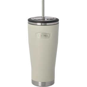 Thermos Thermobecher mit Strohhalm 0,7 l, Sand