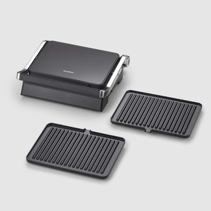 Severin Sevini Comfort Paninigrill 1800W, Sort/Stl