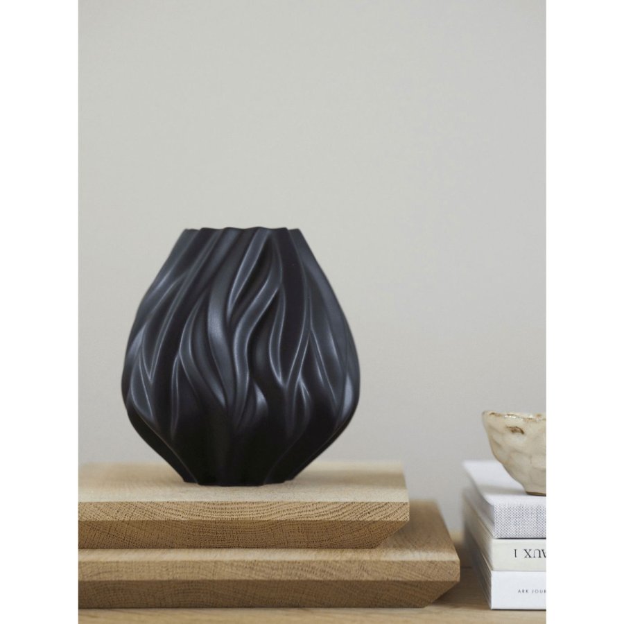 Morsø Flame Vase H15 cm, Sort
