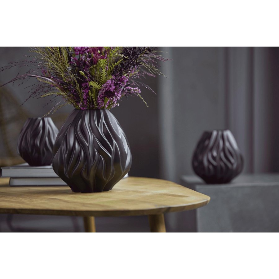 Morsø Flame Vase H15 cm, Sort
