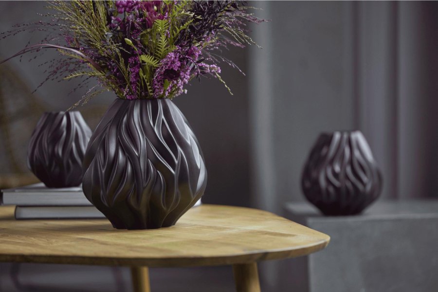 Morsø Flame Vase H15 cm, Sort