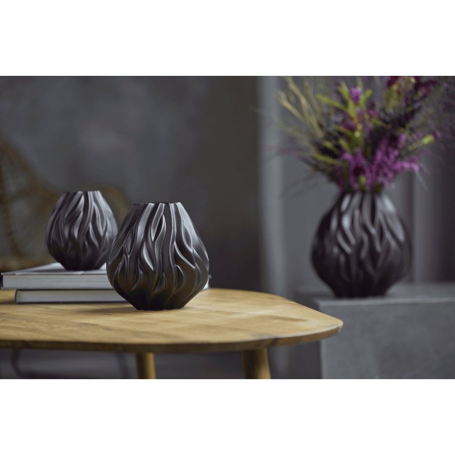 Morsø Flame Vase H15 cm, Sort