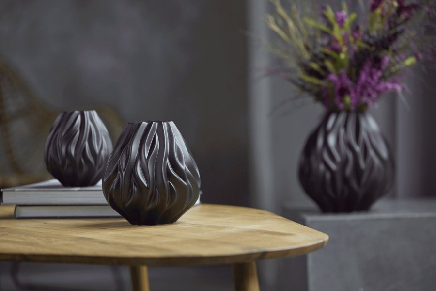 Morsø Flame Vase H15 cm, Sort
