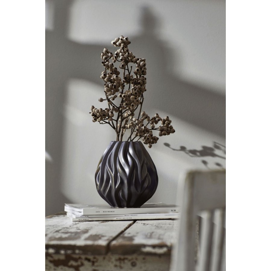 Mors Flame Vase H19 cm, Sort