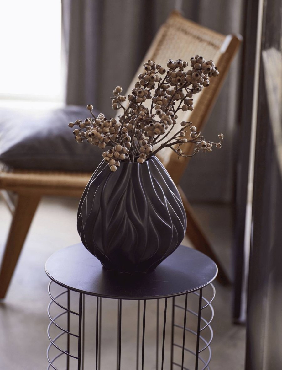 Mors Flame Vase H23 cm, Sort