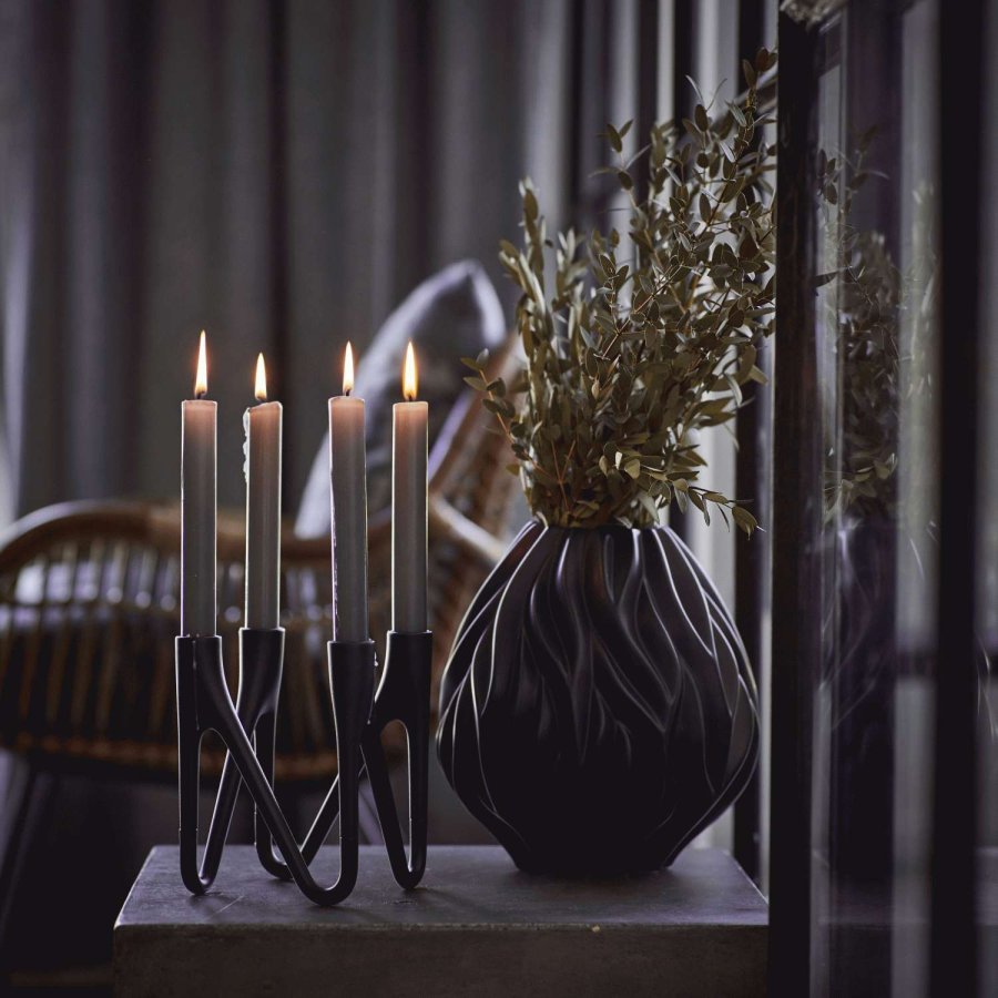 Mors Flame Vase H23 cm, Sort