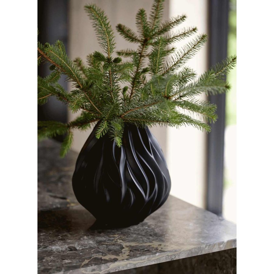 Mors Flame Vase H23 cm, Sort