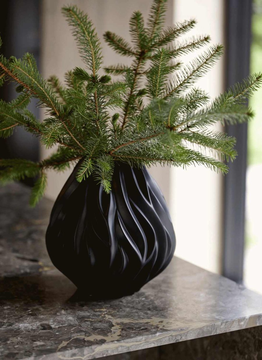 Mors Flame Vase H23 cm, Sort