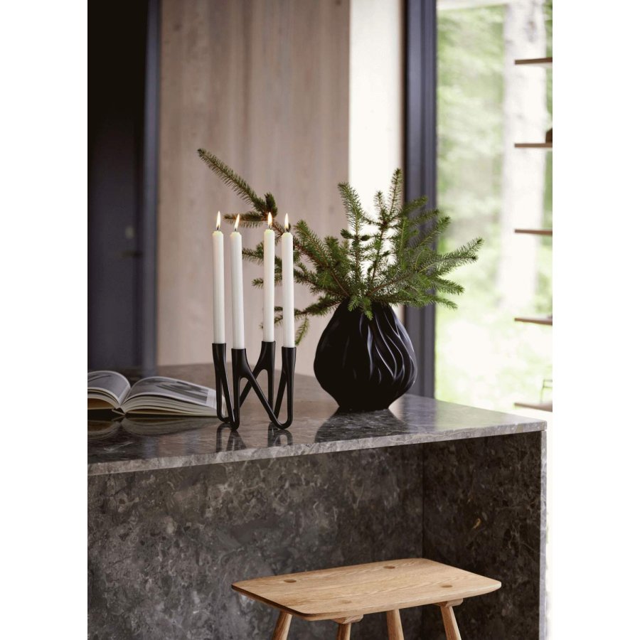 Mors Flame Vase H23 cm, Sort