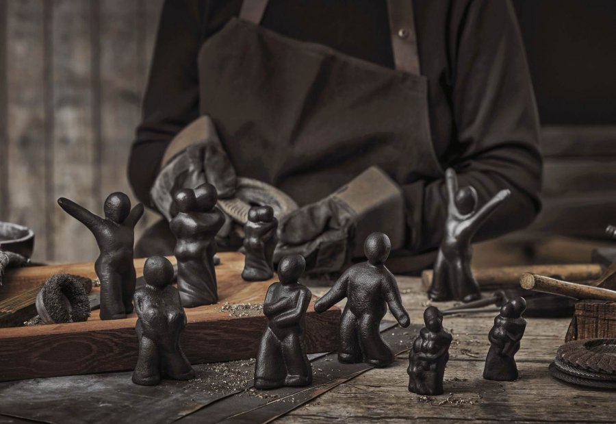 Mors Skulptur H14 cm, Schwarz