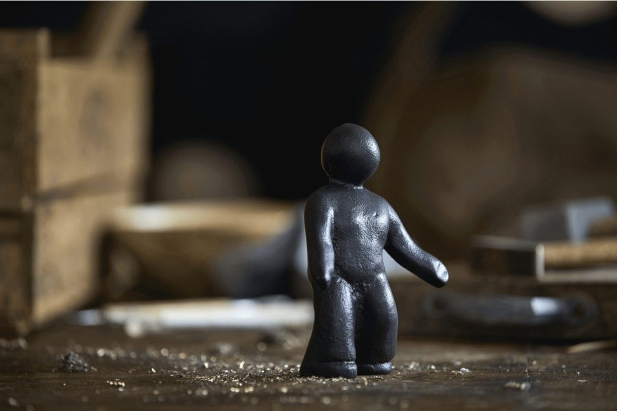 Mors Skulptur H14 cm, Schwarz