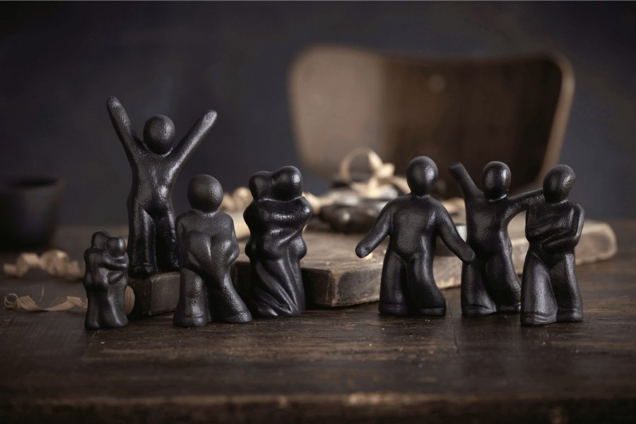 Mors Skulptur H14,5 cm, Schwarz