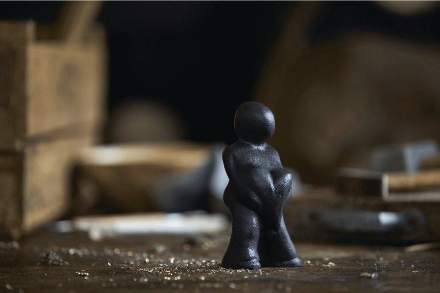 Mors Skulptur H13 cm, Schwarz