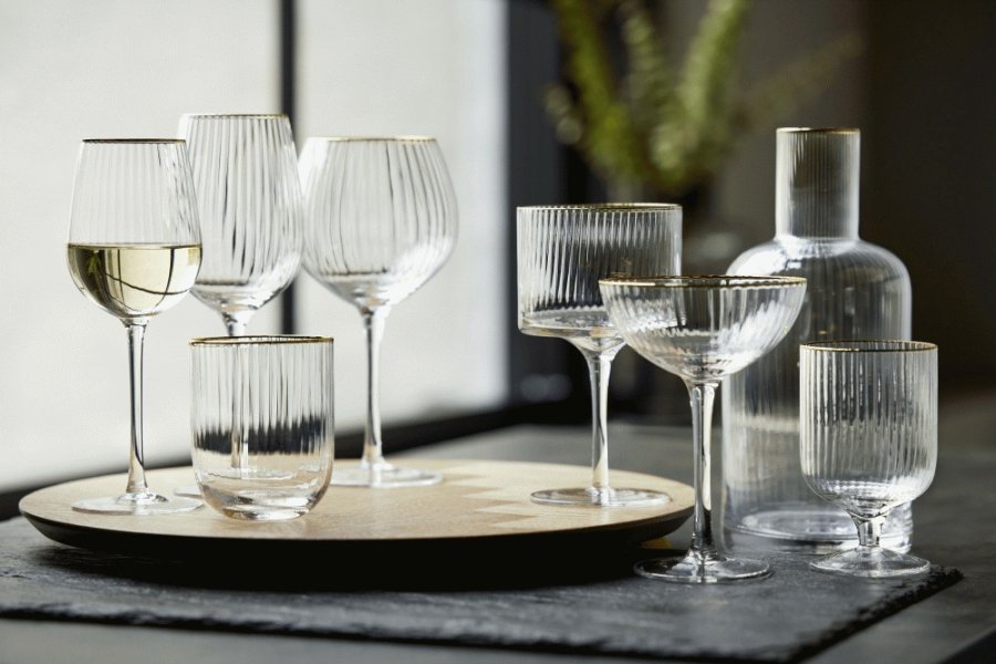 Lyngby Glas Palermo Tumbler Gold 4 stk. 35 cl