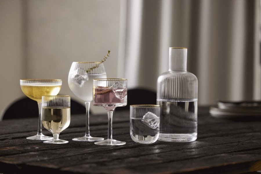 Lyngby Glas Palermo Vinglas Gold 4 stk. 30 cl