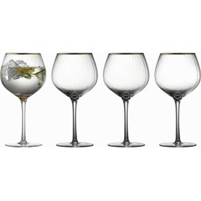 Lyngby Glas Gin & Tonic Glas Gold 4er Set 65 cl