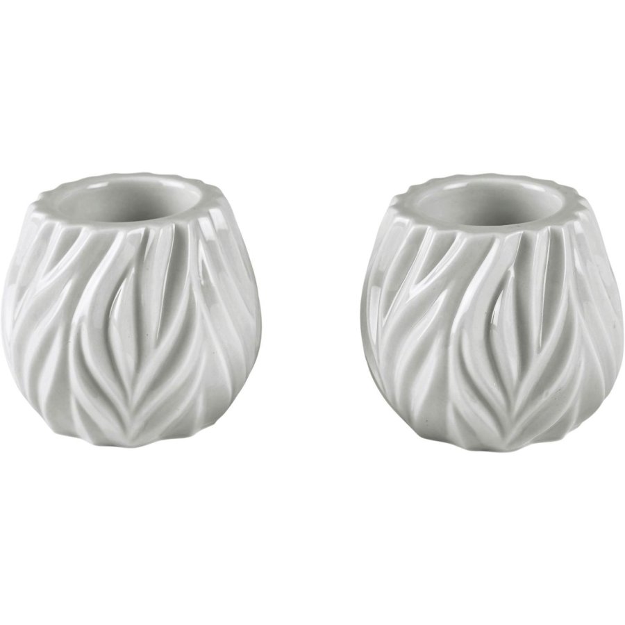 Morsø Flame Fyrfadsstage 2 stk. H6,8 cm, Hvid