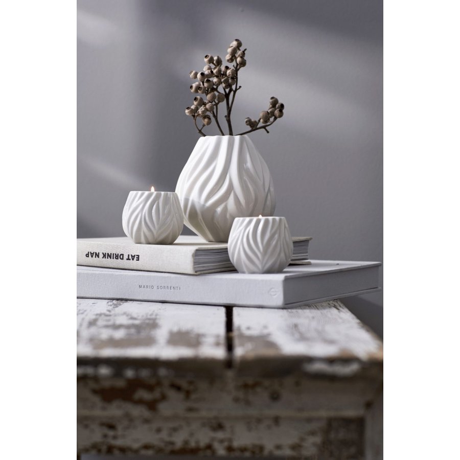 Morsø Flame Fyrfadsstage 2 stk. H6,8 cm, Hvid