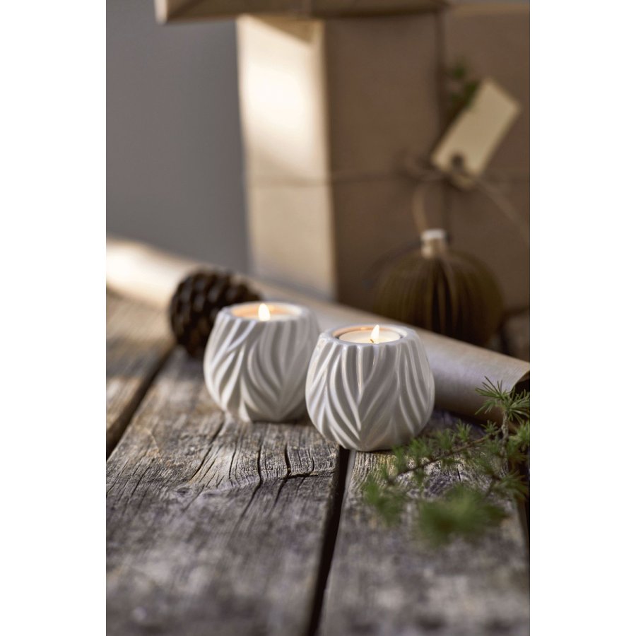 Morsø Flame Fyrfadsstage 2 stk. H6,8 cm, Hvid