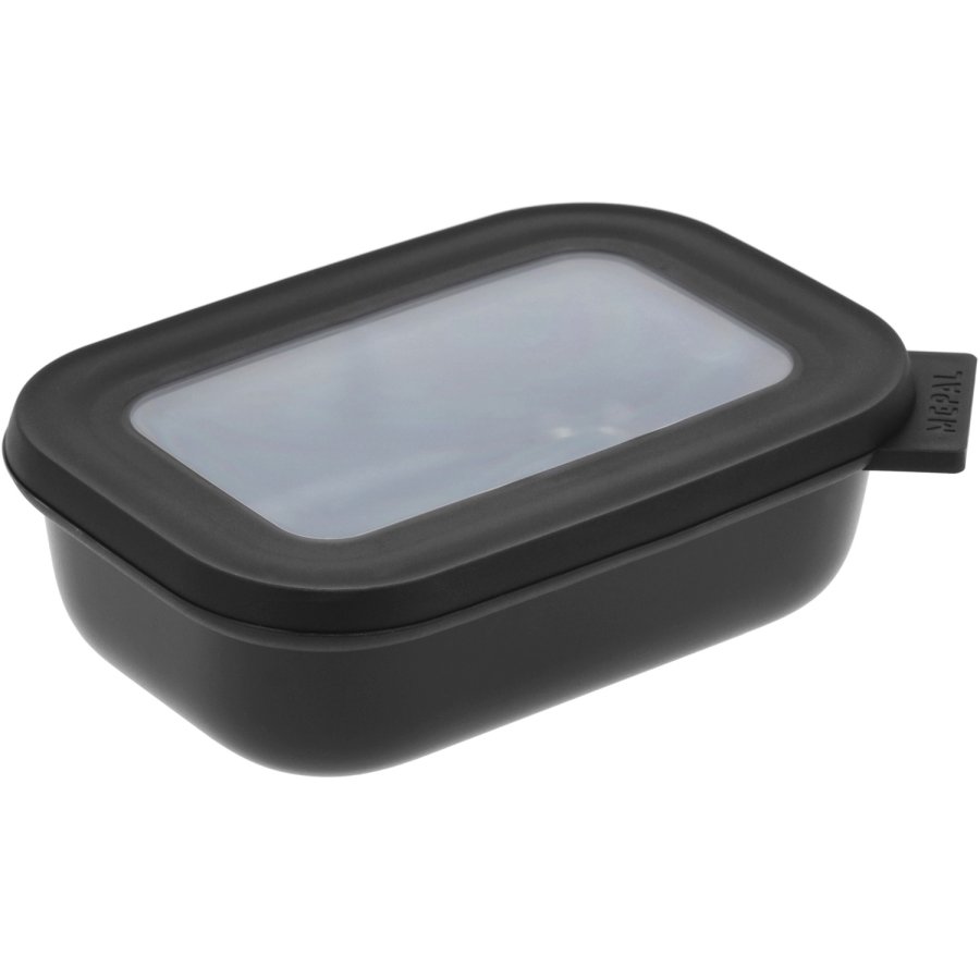 Mepal Cirqula Rect. Schale mit Deckel 500 ml, Schwarz