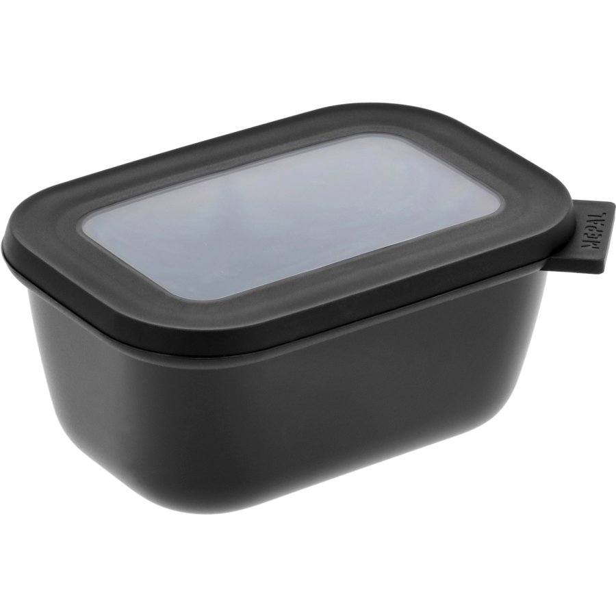 Mepal Cirqula Rect. Schale mit Deckel 750 ml, Schwarz