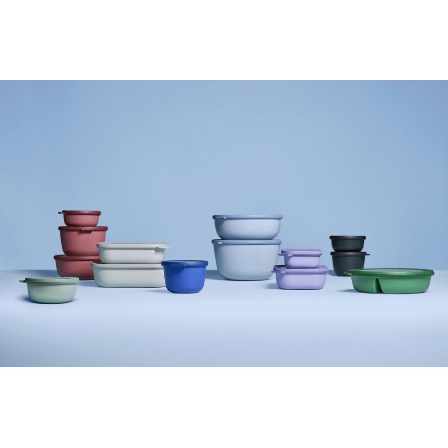 Mepal Cirqula Rect. Schale mit Deckel 1000 ml, Nordic White