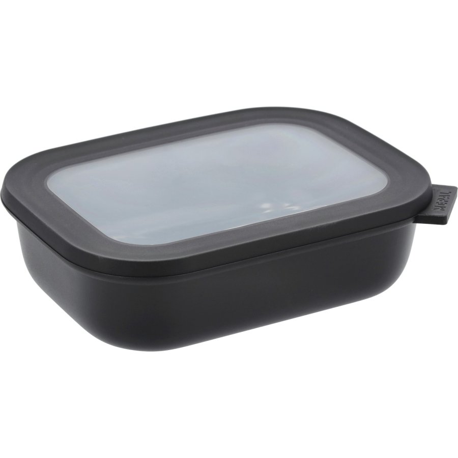 Mepal Cirqula Rect. Schale mit Deckel 1000 ml, Schwarz