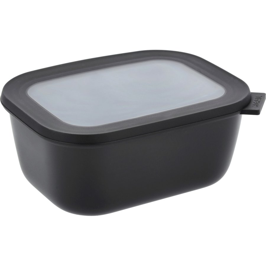 Mepal Cirqula Rect. Schale mit Deckel 1500 ml, Schwarz