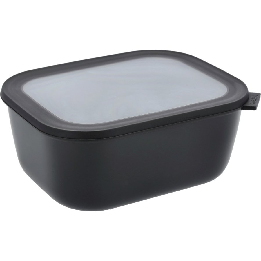 Mepal Cirqula Rect. Schale mit Deckel 3000 ml, Schwarz