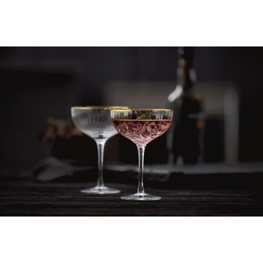 Lyngby Glas Palermo Cocktailglas Gold 4 stk. 31,5 cl