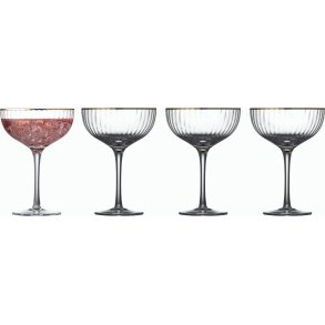 Lyngby Glas Palermo Cocktailglas Gold 4er Set 31.5 cl